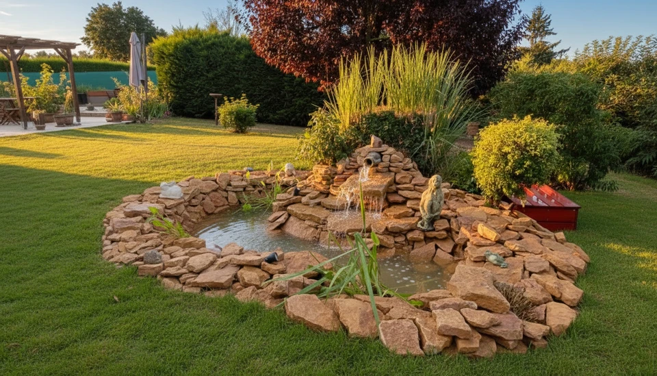 Intérieur moderne avec murs verts vibrants, fenêtre circulaire blanche au centre